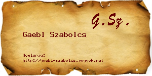 Gaebl Szabolcs névjegykártya